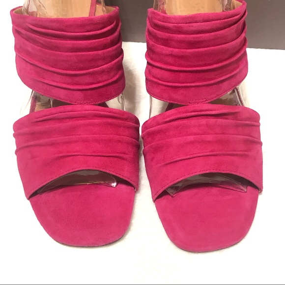 Halston Heritage Kiera Block Heeled Mule Sandals - Picture 6 of 8